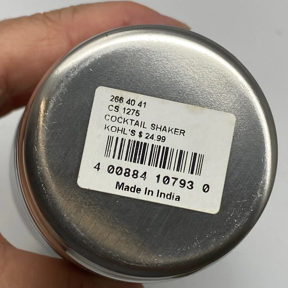 Kohl's Stainless Steel Cocktail Shaker Barware
